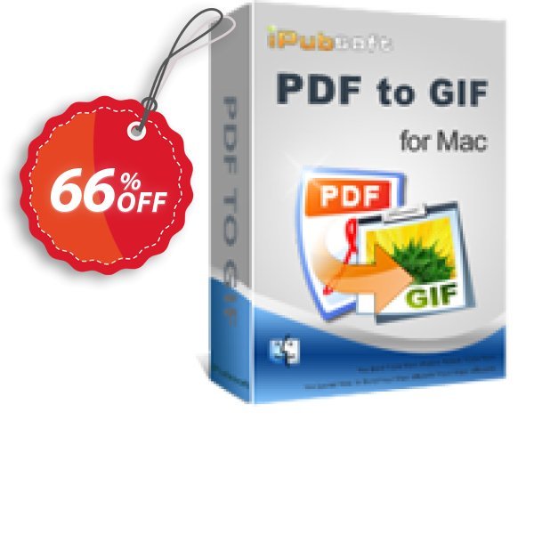 iPubsoft PDF to GIF Converter for MAC Coupon, discount 65% disocunt. Promotion: 