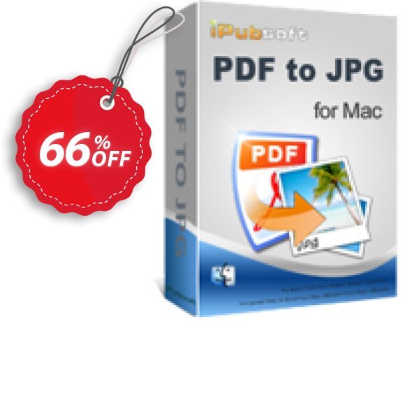 iPubsoft PDF to JPG Converter for MAC Coupon, discount 65% disocunt. Promotion: