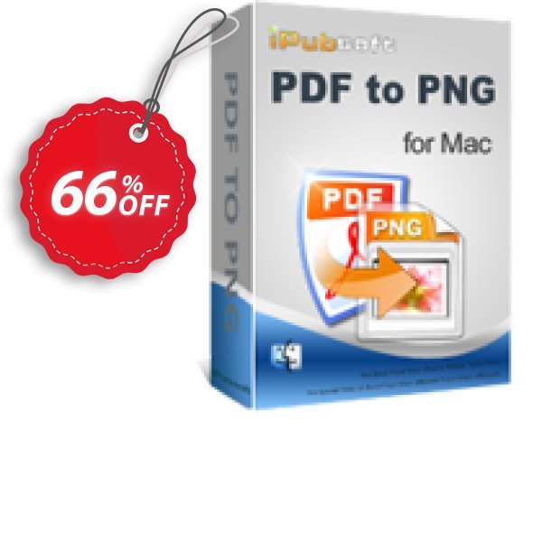iPubsoft PDF to PNG Converter for MAC Coupon, discount 65% disocunt. Promotion: