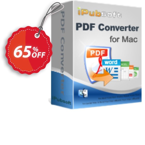 iPubsoft PDF Converter for MAC Coupon, discount 65% disocunt. Promotion: