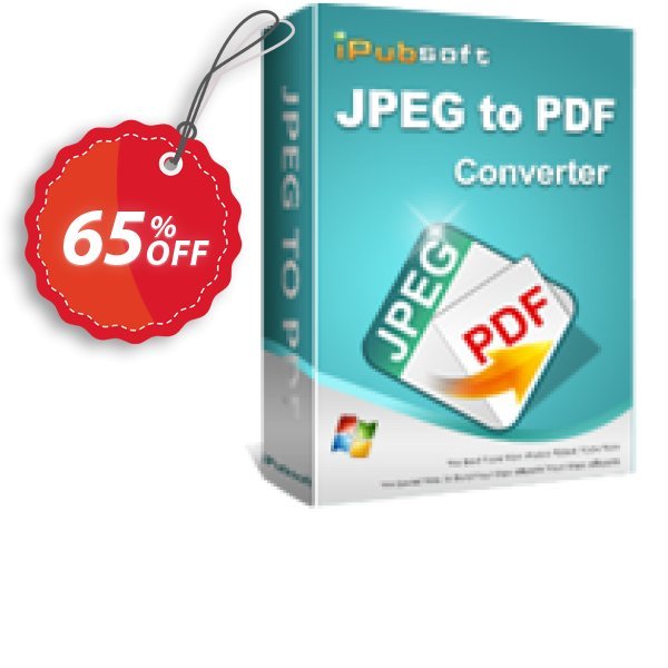 iPubsoft JPEG to PDF Converter Coupon, discount 65% disocunt. Promotion: 