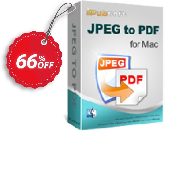 iPubsoft JPEG to PDF Converter for MAC Coupon, discount 65% disocunt. Promotion: