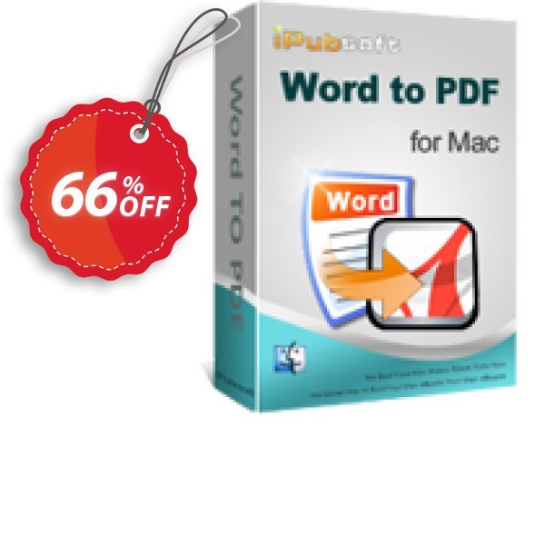 iPubsoft Word to PDF Converter for MAC Coupon, discount 65% disocunt. Promotion: 