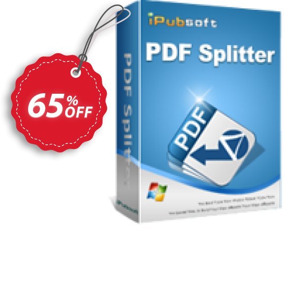 iPubsoft PDF Splitter Coupon, discount 65% disocunt. Promotion: 