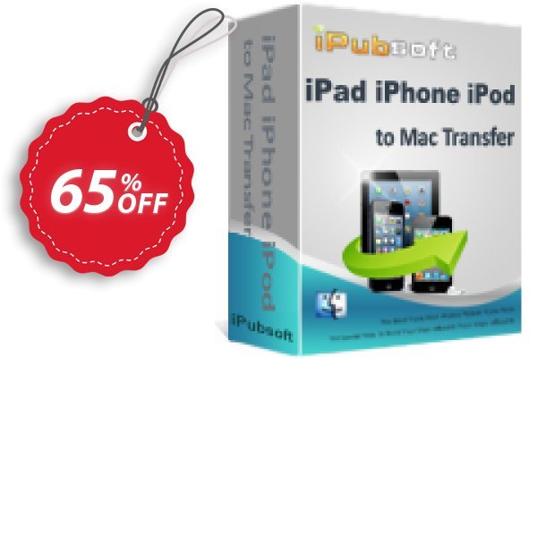 iPubsoft iPad iPhone iPod to MAC Transfer Coupon, discount 65% disocunt. Promotion: