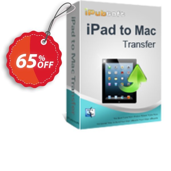 iPubsoft iPad to MAC Transfer Coupon, discount 65% disocunt. Promotion: 