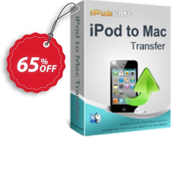 iPubsoft iPod to MAC Transfer Coupon, discount 65% disocunt. Promotion: 