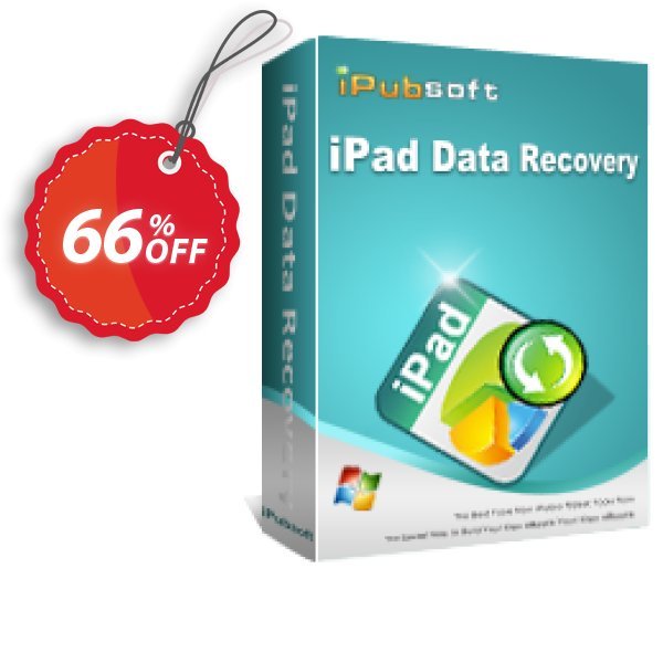 iPubsoft iPad Data Recovery Coupon, discount 65% disocunt. Promotion: 
