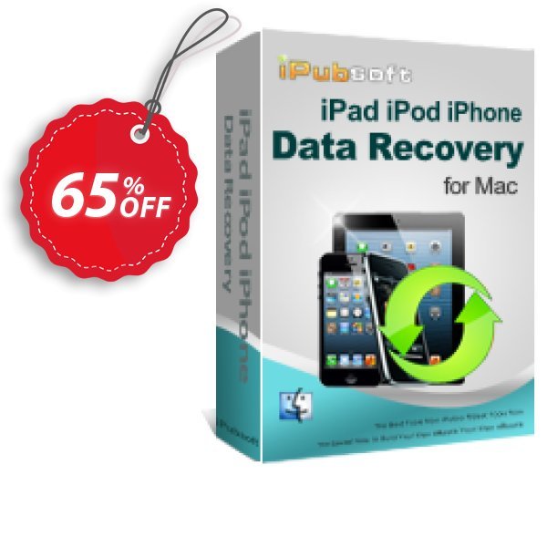 iPubsoft iPad/iPod/iPhone Data Recovery for MAC Coupon, discount 65% disocunt. Promotion: 