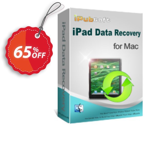iPubsoft iPad Data Recovery for MAC Coupon, discount 65% disocunt. Promotion: