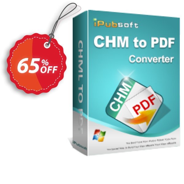 iPubsoft CHM to PDF Converter Coupon, discount 65% disocunt. Promotion: