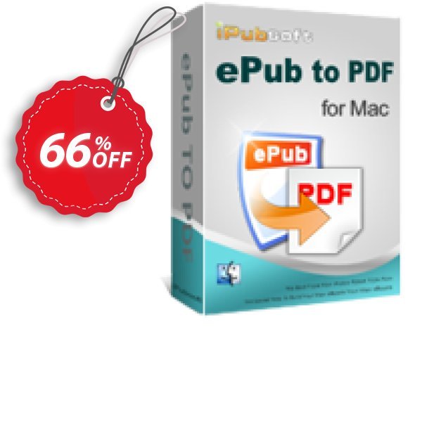 iPubsoft ePub to PDF Converter for MAC Coupon, discount 65% disocunt. Promotion: 