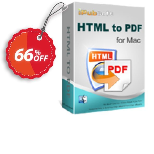 iPubsoft HTML to PDF Converter for MAC Coupon, discount 65% disocunt. Promotion: 
