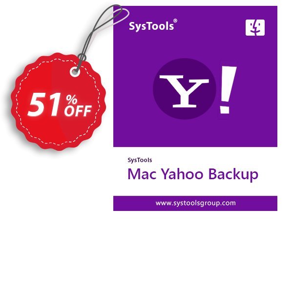SysTools MAC Yahoo Backup Coupon, discount 30% OFF SysTools Yahoo Backup for MAC, verified. Promotion: Awful sales code of SysTools Yahoo Backup for MAC, tested & approved