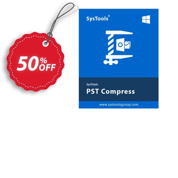 SysTools PST Compress, Business  Coupon, discount SysTools coupon 36906. Promotion: 