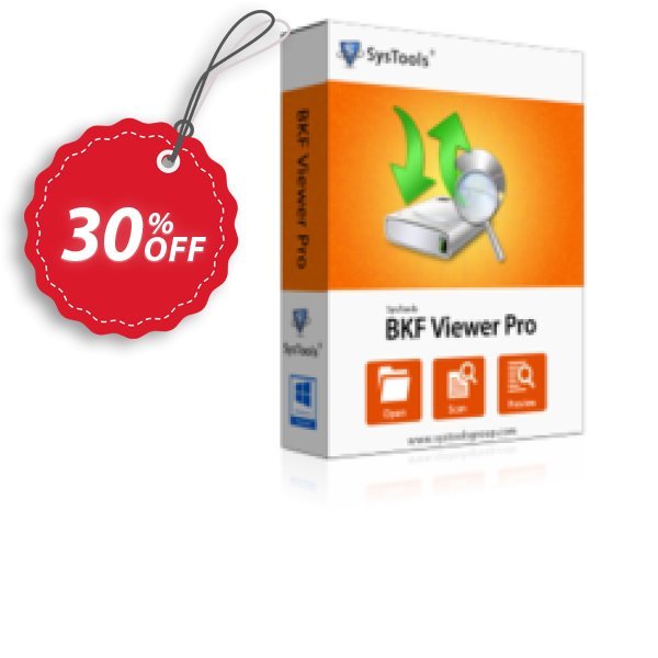 SysTools BKF Viewer Pro Coupon, discount SysTools Summer Sale. Promotion: marvelous sales code of SysTools BKF Viewer Pro 2024