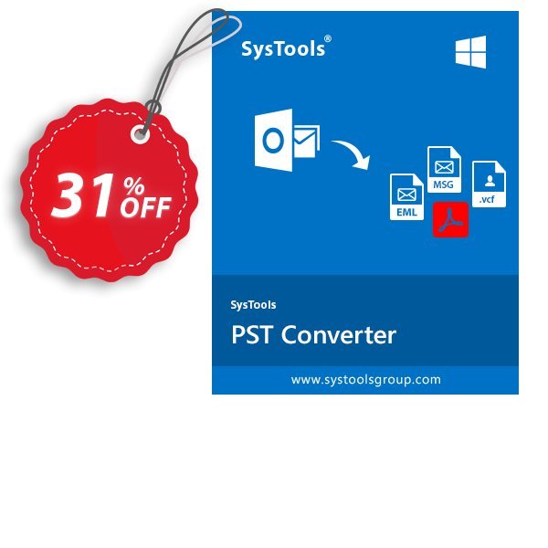 SysTools PST Converter Coupon, discount 30% OFF SysTools PST Converter, verified. Promotion: Awful sales code of SysTools PST Converter, tested & approved