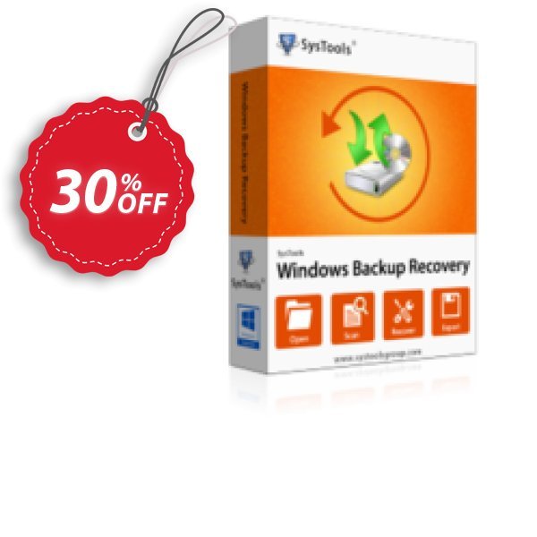 SysTools WINDOWS Backup Recovery Coupon, discount SysTools Summer Sale. Promotion: amazing discounts code of SysTools Windows Backup Recovery 2024