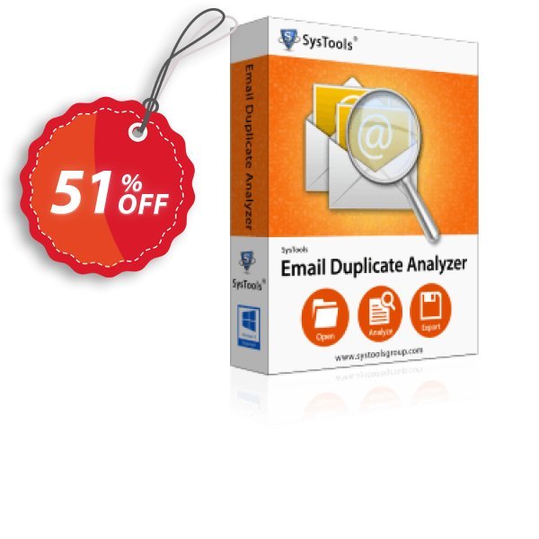 Email Duplicate Analyzer Coupon, discount SysTools Summer Sale. Promotion: 