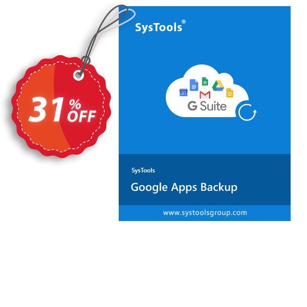 SysTools Google Apps Backup - Single Plan Coupon, discount SysTools coupon 36906. Promotion: 