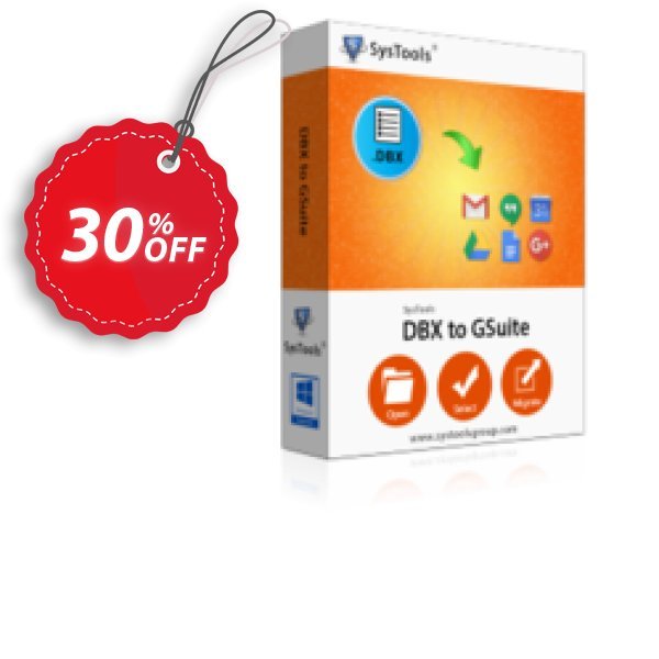 SysTools DBX to G Suite Migrator, Single User Plan Coupon, discount Celebrate this spring season with SysTools and grab the best offers. Get 25% Off on all Software. Promotion: Awful deals code of SysTools DBX to G Suite - One License 2024