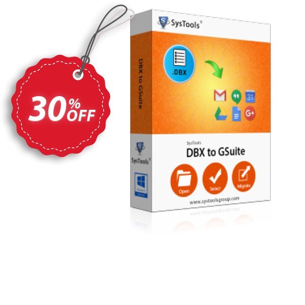 SysTools DBX to G Suite Migrator Coupon, discount Celebrate this spring season with SysTools and grab the best offers. Get 25% Off on all Software. Promotion: Awful sales code of SysTools DBX to G Suite Migrator, tested in October 2024