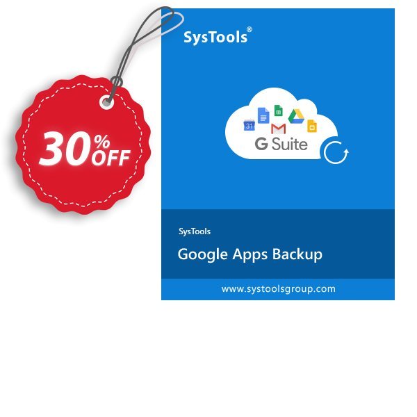 SysTools Google Apps Backup - 25 Users Plan Coupon, discount 30% OFF SysTools Google Apps Backup - 25 Users License, verified. Promotion: Awful sales code of SysTools Google Apps Backup - 25 Users License, tested & approved