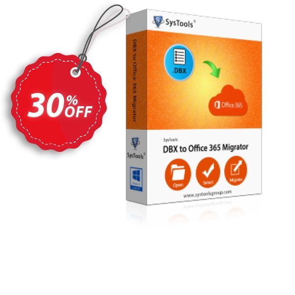 SysTools DBX to Office 365 Migrator Coupon, discount SysTools Pre Monsoon Offer. Promotion: Fearsome promo code of Bundle Office - SysTools DBX Converter + Outlook to Office 365 2024