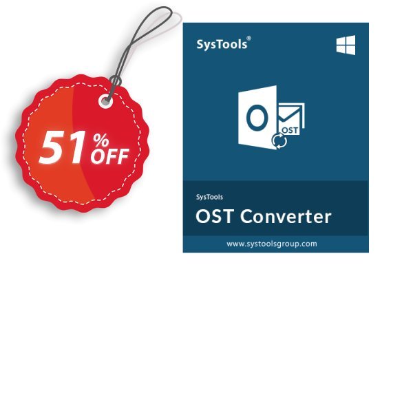 SysTools OST Converter Coupon, discount SysTools Pre Monsoon Offer. Promotion: Big discount code of SysTools OST Converter 2024