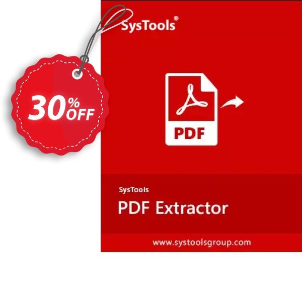 SysTools PDF Extractor for MAC, Enterprise Plan  Coupon, discount 30% OFF SysTools PDF Extractor for MAC (Enterprise License), verified. Promotion: Awful sales code of SysTools PDF Extractor for MAC (Enterprise License), tested & approved