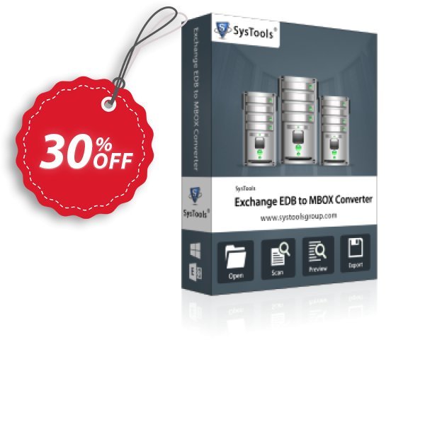 Exchange EDB to MBOX Converter, Business Coupon, discount Celebrate this spring season with SysTools and grab the best offers. Get 25% Off on all Software. Promotion: