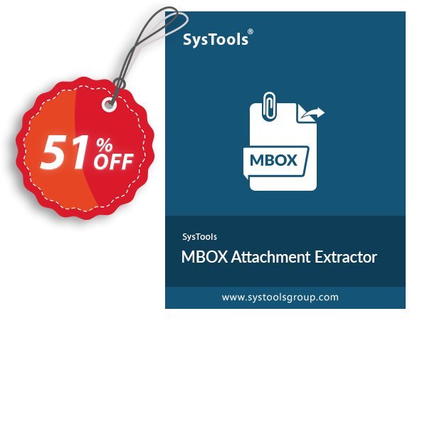 SysTools MBOX Attachment Extractor Coupon, discount Celebrate this spring season with SysTools and grab the best offers. Get 25% Off on all Software. Promotion: Awful sales code of SysTools MBOX Attachment Extractor, tested & approved