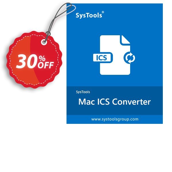 SysTools MAC ICS Converter Business Plan Coupon, discount 30% OFF SysTools Mac ICS Converter Business License, verified. Promotion: Awful sales code of SysTools Mac ICS Converter Business License, tested & approved