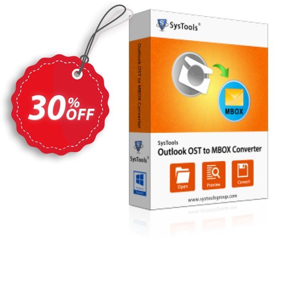 Outlook OST to MBOX Converter - Enterprise Plan Coupon, discount SysTools Summer Sale. Promotion: 