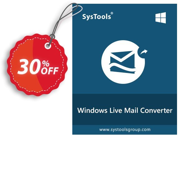 SysTools WINDOWS Live Mail Converter Coupon, discount 30% OFF SysTools Windows Live Mail Converter, verified. Promotion: Awful sales code of SysTools Windows Live Mail Converter, tested & approved