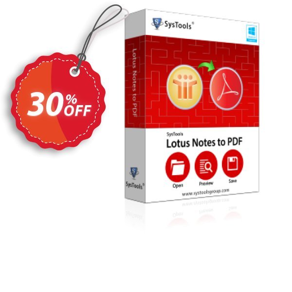 SysTools Lotus Notes to PDF Converter, Business  Coupon, discount SysTools coupon 36906. Promotion: 
