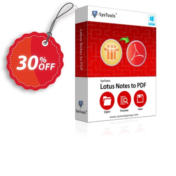 SysTools Lotus Notes to PDF Converter, Enterprise  Coupon, discount SysTools coupon 36906. Promotion: 