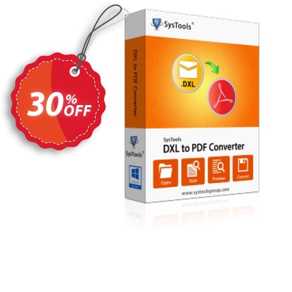 SysTools DXL to PDF Converter Coupon, discount Celebrate this spring season with SysTools and grab the best offers. Get 25% Off on all Software. Promotion: