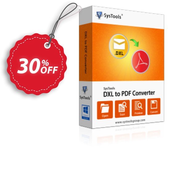 SysTools DXL to PDF Converter, Forensic  Coupon, discount SysTools coupon 36906. Promotion: 