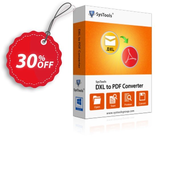 SysTools DXL to PDF Converter, Enterprise  Coupon, discount SysTools coupon 36906. Promotion: 