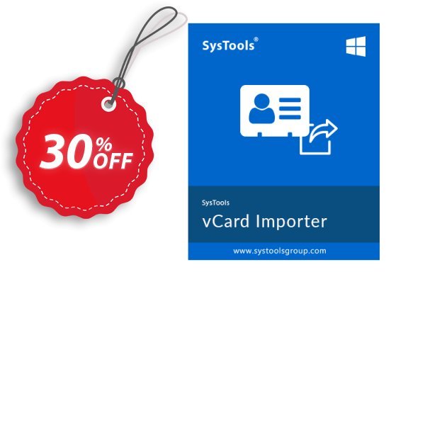 SysTools vCard Importer, Business  Coupon, discount SysTools coupon 36906. Promotion: 