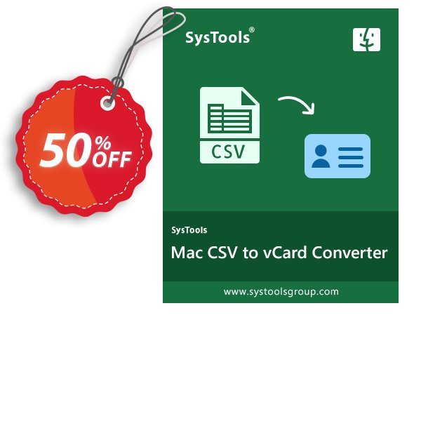 SysTools Excel CSV to vCard for MAC, Business Plan  Coupon, discount SysTools coupon 36906. Promotion: 