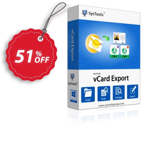 SysTools vCard Export Coupon, discount SysTools Summer Sale. Promotion: 