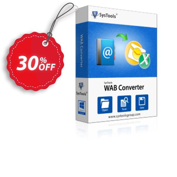 SysTools WAB Converter, Business Coupon, discount Celebrate this spring season with SysTools and grab the best offers. Get 25% Off on all Software. Promotion:
