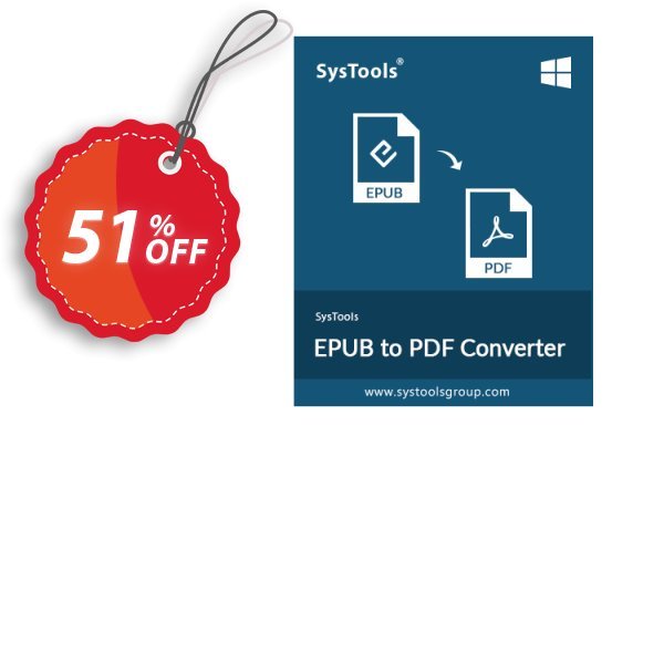 SysTools EPUB to PDF Converter Coupon, discount 50% OFF SysTools EPUB to PDF Converter , verified. Promotion: Awful sales code of SysTools EPUB to PDF Converter , tested & approved