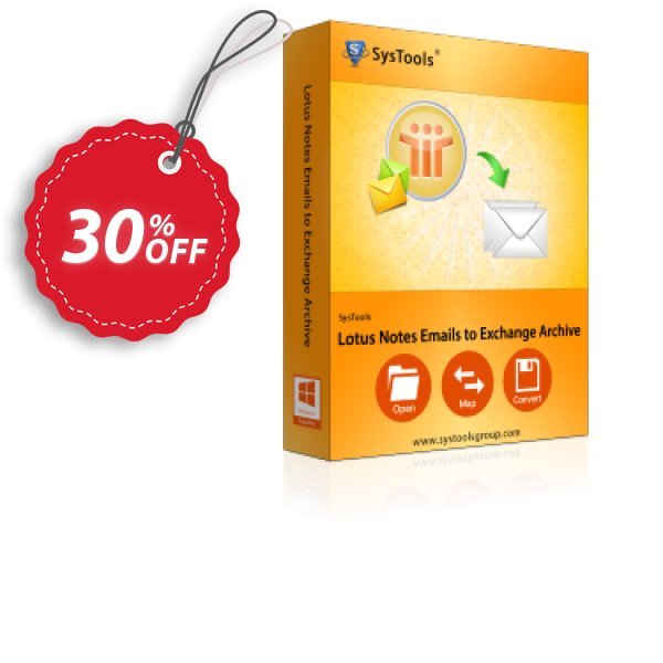 Lotus Notes Emails to Exchange Archive - Site Plan Coupon, discount SysTools Summer Sale. Promotion: 