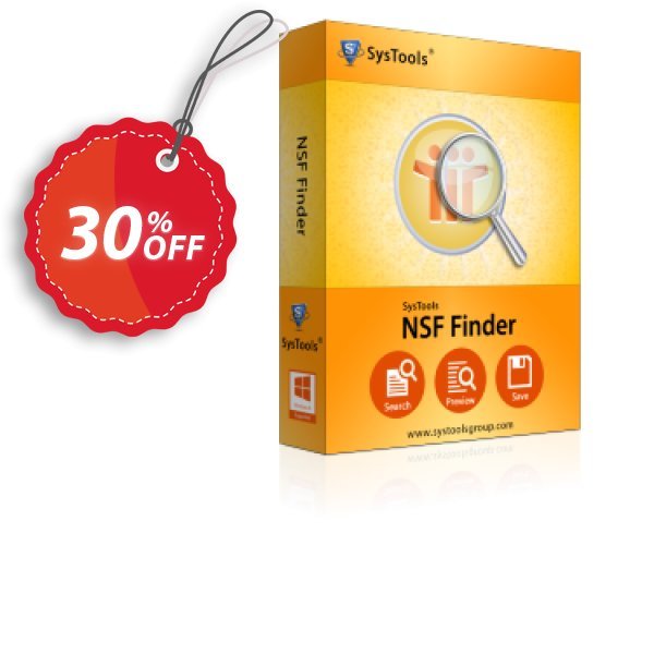 SysTools NSF Finder, Business  Coupon, discount SysTools coupon 36906. Promotion: 