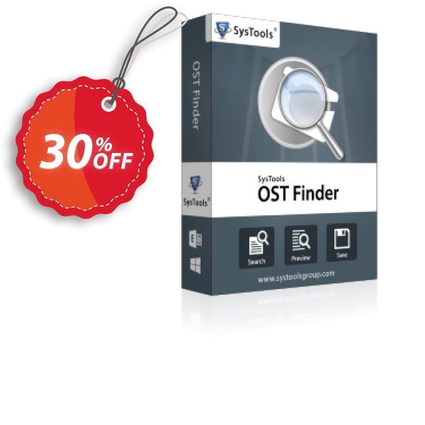 SysTools Outlook OST Finder, Business Plan  Coupon, discount SysTools coupon 36906. Promotion: 
