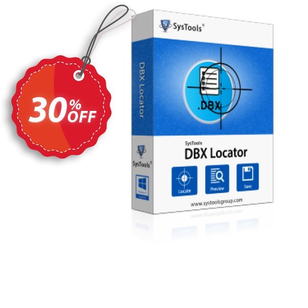 SysTools DBX Locator, Enterprise Plan  Coupon, discount SysTools coupon 36906. Promotion: 