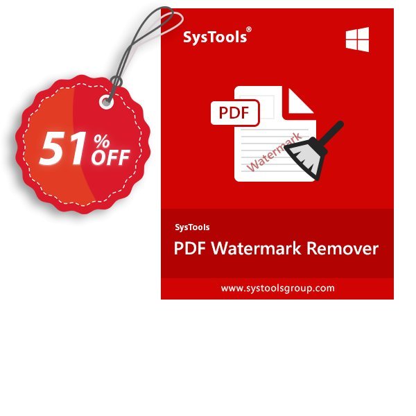 SysTools PDF Watermark Remover Coupon, discount SysTools Summer Sale. Promotion: 